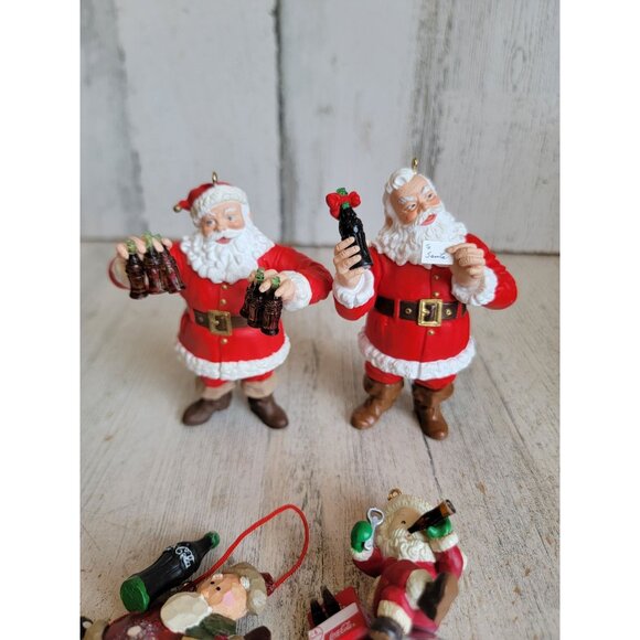 Vintage Coca-Cola time Santa Claus sleigh variety ornament Xmas set unique - Picture 4 of 6